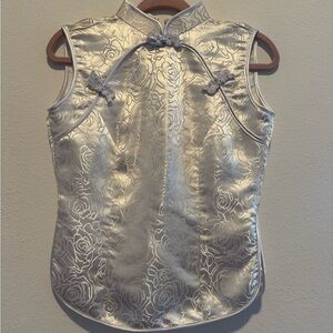 Elegant White Silk Top